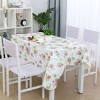 PiccoCasa Square Vinyl Water Oil Resistant Printed Tablecloths Pink Rose 35"x35" - 2 of 4