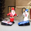 Occasions 5' INFLATABLE SANTA AND SNOWMAN PLAYING CORN HOLE WITH INNER, 5 ft Tall, Multicolored - 3 of 4