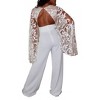 Women's LACE CAPE WIDE LEG JUMPSUIT - Rubber Ducky - 2 of 2