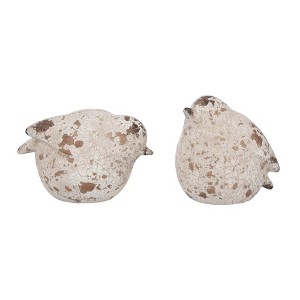 Transpac Terracotta Chubby Birds Set of 2 Home Decorations Spring - 1 of 2