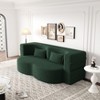 MYINDA Modern Floor Sofa,Convertible Teddy Fabric  Sleeper Sofa Bed,15" Full Size Folding Mattress for Living Room - 4 of 4