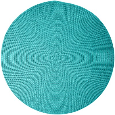 Colonial Mills Boca Raton - Turquoise 7 Ft round Round Rug Indoor/Outdoor 100% Polypropylene