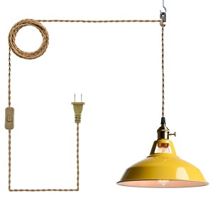 CLAXY Macaron Plug-in Kitchen Pendant Light Adjustable Hanging Height - 1 of 4
