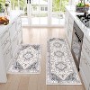 Vintage Oriental Distressed Runner Rug Washable Runner Rug for Kitchen Stain Resistant Throw Carpet with Non-Slip Backing Low Pile Floor - 3 of 4