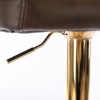 GDFStudio Temple Faux Leather Upholstered Swivel Adjustable Height Bar Stool with Tufted Back (Set of 2) - 4 of 4