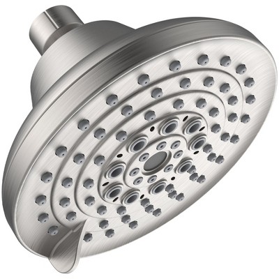6 Spray Settings High Pressure Shower Head 5" Rain Fixed Showerhead
