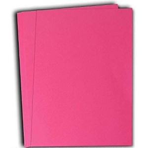 Hamilco Colored Cardstock Scrapbook Paper 8.5" x 11" Fuchsia Pink Color Card Stock Paper 50 Pack - 1 of 4