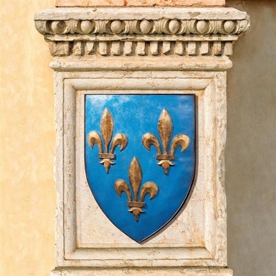 Design Toscano Grand Arms of France Wall Shield Collection- Fleur-de-Lis Shield