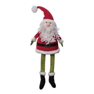 Transpac Plush Santa Shelf Sitter Decorative Object Santa Figurine Foam Christmas Red Tabletop Mantel Decoration Indoor Use Gift Giving and Hostess - 1 of 1
