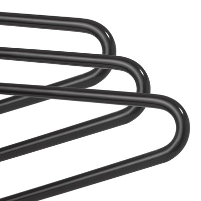 Casafield 20-Pack Black Open-Ended Non-Slip Metal Pants Hangers