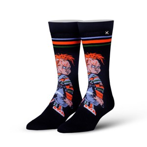 Odd Sox, Chucky Doll Fun Socks for Men Women, Crew, Large, Horror Movie Styles - 1 of 4