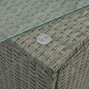 Maggift 5PCS Patio Seating Rattan Furniture Set Sectional Sofa Cushioned Garden, Tempered Glass Table, Black, 67.5"*24.2"*29.7" - 2 of 4