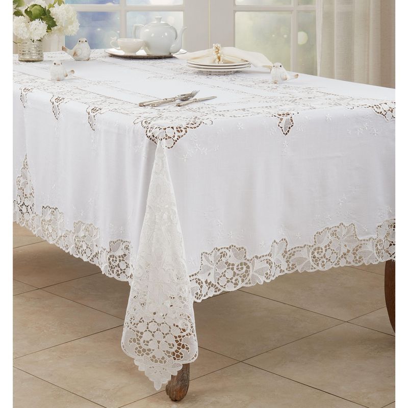 Saro Lifestyle Classic Lace Tablecloth, 3 of 5