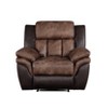 Acme Furniture Jaylen Recliner Sofa Toffee/Espresso Polished Microfiber - 3 of 4