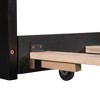 NicBex Twin Size Platform Bed Modern L-Shaped Pine Bed Frame with Trundle, 2 Drawers for Bedroom, Living Room, No Box Spring Required, Espresso - 4 of 4