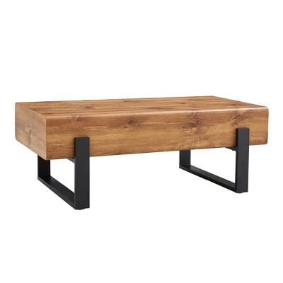 NicBex 47.2 Inch Rectangle Coffee Table with MDF Tabletop,Side Center Table for Living Room,Bedroom,Gray/Brown