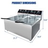 Dual-Tank Commercial Deep Fryer,  Stainless Steel Countertop Fryer Machine with Baskets and Lids - 2 of 4