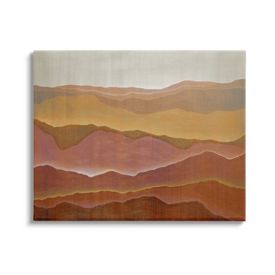Stupell Industries Warm Glowing Mountain Range Overlay Desert Landscape Canvas Wall Art