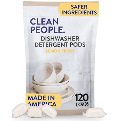 Clean People Dishwasher Detergent Pods - Cuts Grease & Rinses Sparkling Clean - Residue-Free