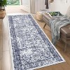 Coucheta Vintage Distressed Runner Rug Machine Washable Non-Slip Low Pile Floral Printed Hallway Kitchen Laundry Rug,Multiple sizes and colors - 2 of 4
