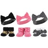 Hudson Baby Infant Girl 12Pc Headband and Socks Giftset, Black Wild Rose Leopard Red Houndstooth Bows, One Size - 2 of 3