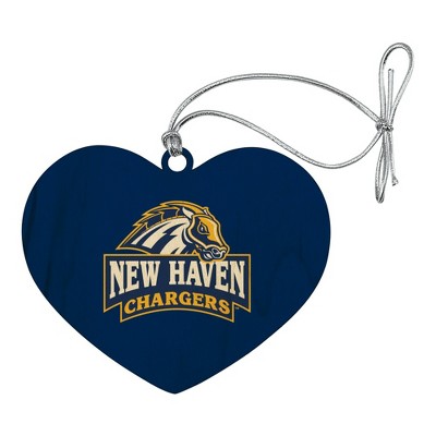 New Haven Primary Logo Heart Love Wood Christmas Tree Holiday Ornament