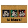 Licensed Disney Mickey Mouse Everyday Christmas Holiday Modern Graphic Novelty Natural Coir Non-Slip Indoor/ Outdoor 2 Pack Door Mat Set, 20x34 - 2 of 4