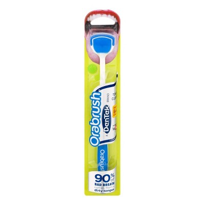 Orabrush by DenTek Tongue Cleaner for Bad Breath & Bacteria Removal - 1ct