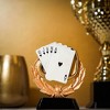 Juvale Poker Playing Cards Trophy (5 in, Gold, Resin) - 2 of 4