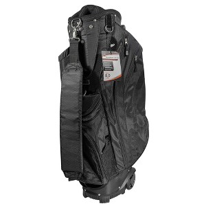 Club Champ Golf Transport Cart Bag with Wheels 14-Way Top - Black - 1 of 1