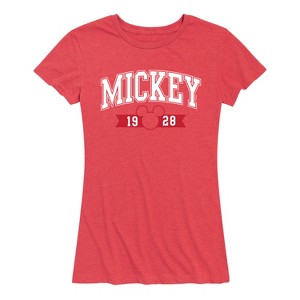 Women's - Disney - Mickey 1928 Collegiate Short Sleeve Graphic T-Shirt - 1 of 4