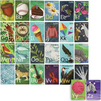 26-Count Alphabet Flash Cards for Toddlers Learn Capital Letters, Lowercase & Sight Words Educational Toys for Bulletin Board & Classroom, 6" x 8"