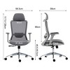 Office Chair Modern with Adjustable Lumbar Support and Mesh Back for Home Office 20in Seat Width - 3irtyhousy - 4 of 4