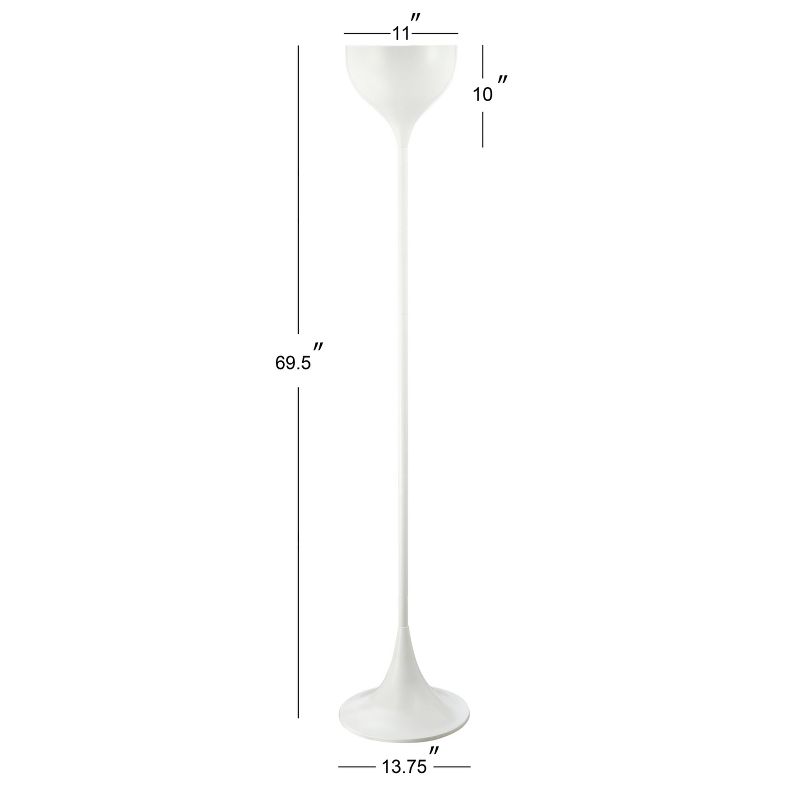 69.5&#34; Metal Joyce Floor Lamp (Includes LED Light Bulb) White - JONATHAN Y, 5 of 6