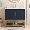 Festivo Modern 36" Single Sink Freestanding Bath Vanity Navy - 3 of 4