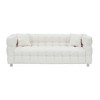 DOMETOUR 80 Inch Teddy Fleece Sofa for Living Room Bedroom, 3 Seat Modern Upholstered Sofa Futon Couch with 2 Pillows - 3 of 4