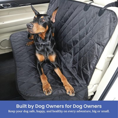 Black Quilted Waterproof Dog Car Seat Cover, 54" Wide