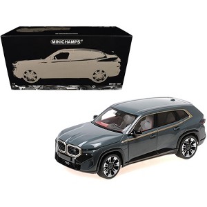 2023 BMW XM Dark Green Metallic with Gold Stripes 1/18 Diecast Model Car by Minichamps - 1 of 4