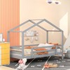NicBex Twin Over Twin Bunk Bed with Guardrail and Roof,Twin Loft Bed with Ladder and Slide,Modern Bunk Beds,Noise Reduced Bunk Beds for Bedroom - 4 of 4