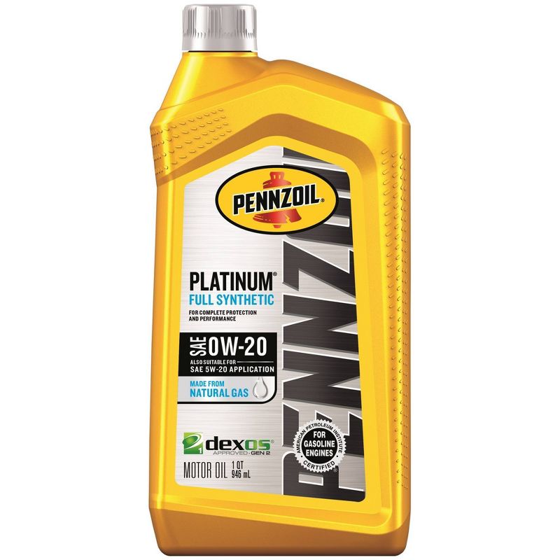 Pennzoil 0W-20 Platinum Synthetic, 1 of 4