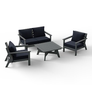 WestinTrends Avalon Outdoor 5-Piece Modular Sectional Patio Furniture Sofa Set - 1 of 4