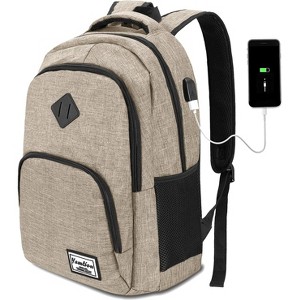 Paaaawaters Backpack for Men and Women,School Backpack for Teenager,15.6 inch Laptop Bookbag with USB Charging port - 1 of 4