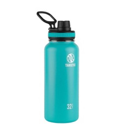 Thermoflask COS1161621GG 24-Ounce Double Wall Vacuum Insulated Stainless Steel Water Bottles 2-Piece Fluid Grey/Teal 