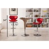 FONTOI 2PCS Upholstery Adjustable Swivel Barstools, Counter Stools with Back&Footrests for Living Room Kitchen Island, Red, 17.75"*21.25"*34" - 3 of 4