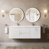 60 in. Floating White Bath Vanity with Double Sink Combo Set - 2 of 4