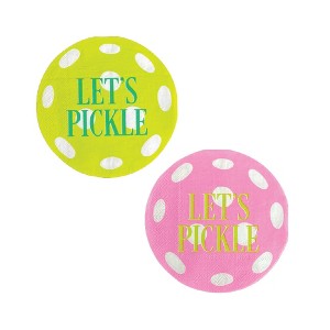 Jollity & Co. - Pickleball Social Club "Let's Pickle" Cocktail Napkins - Pack of 16 - 1 of 3