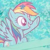 My Little Pony Rainbow Dash Girls French Terry Pullover Crossover Hoodie Toddler to Big Kid - 3 of 4