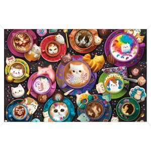 Trends International Brigid Ashwood - Latte Cats Framed Wall Poster Prints - 1 of 4