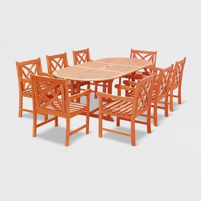 Vifah 9 Piece Patio Dining Set