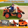 Joyracer 24V Ride on Toys w/ Remote Control, 2 Seater 400W Electric Powered Ride on Truck w/ Dump Bed, 3 Speeds, Shovel, Bluetooth, Gift for Kids - 2 of 4